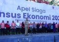Wali Kota Padang Fadly Amran memimpin, Apel Siaga Sensus Ekonomi (SE) 2026 yang digelar oleh Badan Pusat Statistik (BPS) Kota Padang di Lapangan Apeksi Balai Kota Padang, Aie Pacah, Rabu (17/6/2026).