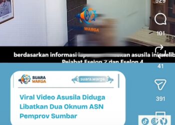 Diduga ASN Pemprov Sumbar Lakukan Perbuatan Asusila di Kantor