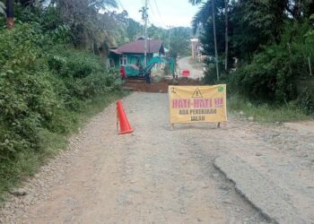 Ruas Jalan Pulau Punjung – Kampung Surau Dharmasraya Mulai Diperbaiki