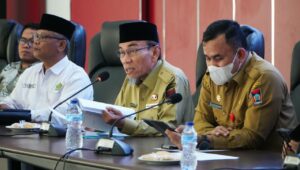 Wakil Wali Kota Padang Maigus Nasir memimpin,  rapat persiapan Musabaqah Tilawatil Quran Nasional (MTQN) ke-42 Tingkat Kota Padang. 