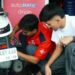 Selebgram sekaligus komika asal Padang, Wahyu Hidayat saat mengikuti rangkaian kegiatan Feders Gathering.[foto:ist]