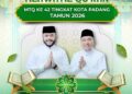 Musabaqah Tilawatil Quran (MTQ) Nasional ke-42 tingkat Kota Padang akan digelar pada 10-14 Oktober 2026 dengan mengusung tema “Membumikan Alquran, Menguatkan Smart Surau Menuju Padang Maju dan Sejahtera".