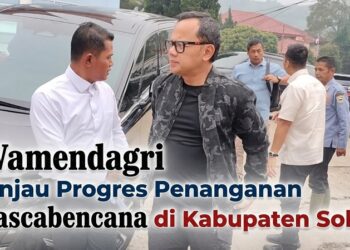 Wamendagri Bima Arya Tinjau Penanganan Pascabencana di Kabupaten Solok