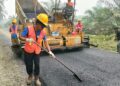 Ruas Jalan Lagan Jaya–Sipangkur Tiumang Kini Mulus Diaspal