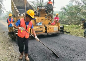 Ruas Jalan Lagan Jaya–Sipangkur Tiumang Kini Mulus Diaspal